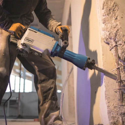 Scheppach AB 1700 bontókalapács 50 J, 16 kg, 1700 W – betonbontáshoz, kofferrel és 2 vésővel