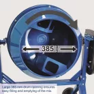 Scheppach MIX 125 betonkeverő 125 l, 550 W, csapágyazott tengely, kettős motorhűtéssel