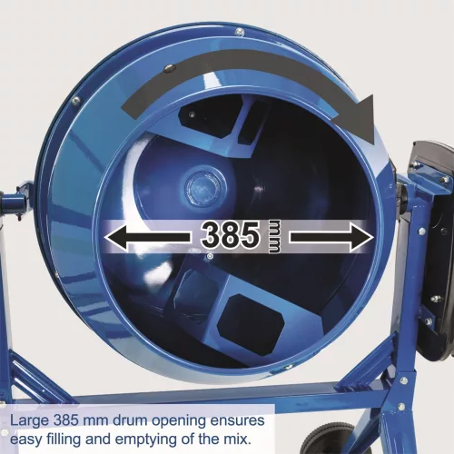 Scheppach MIX 140 betonkeverő 140 l, 550 W, csapágyazott tengely, kettős motorhűtéssel