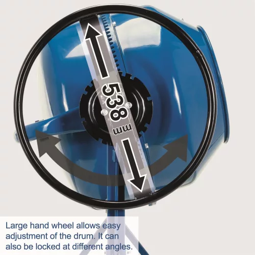 Scheppach MIX 180 betonkeverő 180 l, 800 W, csapágyazott tengely, kettős motorhűtéssel