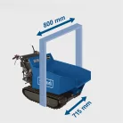 Scheppach DP 5000 hernyótalpas dömper 500 kg, hidraulikus billenéssel, 3+1 sebességgel