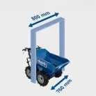 Scheppach DP 3000 négykerék-meghajtású minidömper 300 kg, billenő platóval, 3+1 sebességgel