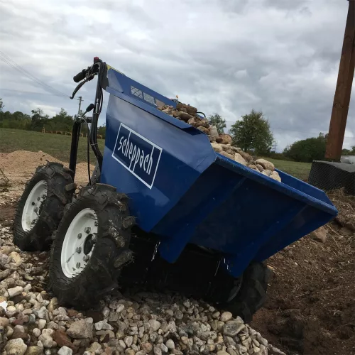 Scheppach DP 3000 négykerék-meghajtású minidömper 300 kg, billenő platóval, 3+1 sebességgel