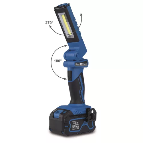 Scheppach C-WL20-X akkus LED munkalámpa 20 V, 300 lm, 270°-ban forgatható (akku nélkül)