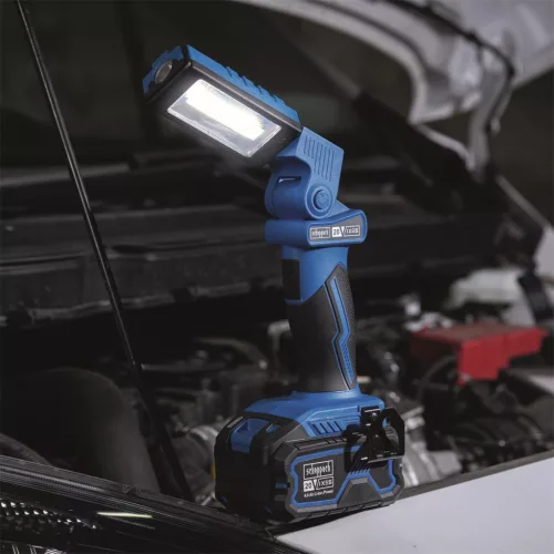 Scheppach C-WL20-X akkus LED munkalámpa 20 V, 300 lm, 270°-ban forgatható (akku nélkül)