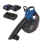 Scheppach BC-BLV720-X-SET S2 akkus lombszívó-fúvó 4 az 1-ben 2x20 V, 45 l zsákkal
