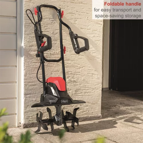 Scheppach MTE 380 elektromos rotakapa kapálógép 1050 W, 36 cm, 16 késsel, üvegházba is