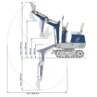 Scheppach EXC 815 mini kotrógép 0,7 t, 690 mm széles, 1,2 m ásásmélység, 360°