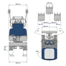 Scheppach EXC 815 mini kotrógép 0,7 t, 690 mm széles, 1,2 m ásásmélység, 360°