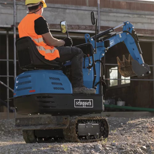 Scheppach EXC 815 mini kotrógép 0,7 t, 690 mm széles, 1,2 m ásásmélység, 360°