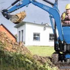 Scheppach EXC 1400 mini kotrógép 1 t, 360°, 1,76 m ásásmélység, 420 cm³ benzinmotor