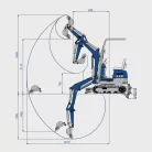 Scheppach EXC 1400 mini kotrógép 1 t, 360°, 1,76 m ásásmélység, 420 cm³ benzinmotor