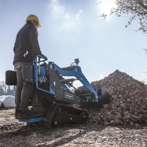 Scheppach MKL 730 hernyótalpas rakodógép 200 kg, 2,5 m emelés, 740 mm széles