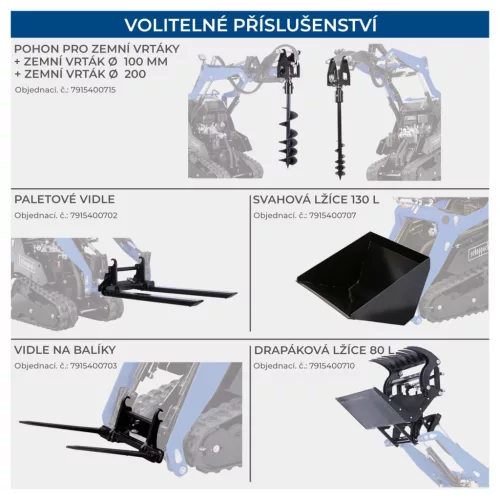 Scheppach MKL 730 hernyótalpas rakodógép 200 kg, 2,5 m emelés, 740 mm széles