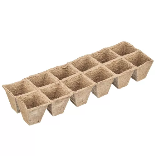 RUSSIA tőzegedény 50x50mm lekerekített 12 rekeszes