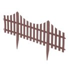 PALISAD 60x21,5 cm 4db dekoratív kerítés, díszkerítés, 11 cm rögzítő, barna, "Smile"