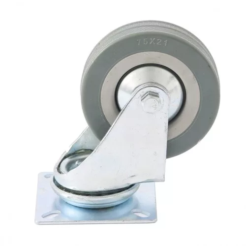 SIBRTEH 50x8,2x22mm 35kg platform kerék forgatható, fém agy, csapágyazott