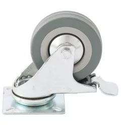   SIBRTEH 50x8,2x22mm 35kg fékezhető platform kerék forgatható, fém agy, csapágyazott