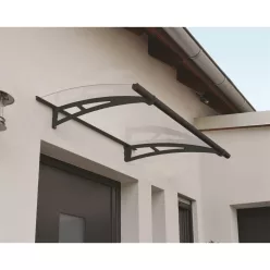   Palram Aquila 1500 bejárati előtető 150x90 cm – bővíthető, polikarbonát ajtó fölé, antracit