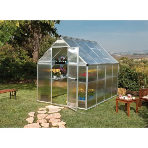 Palram Canopia Multiline 6x8 polikarbonát üvegház 246x185 cm, 4,63 m², alapkerettel
