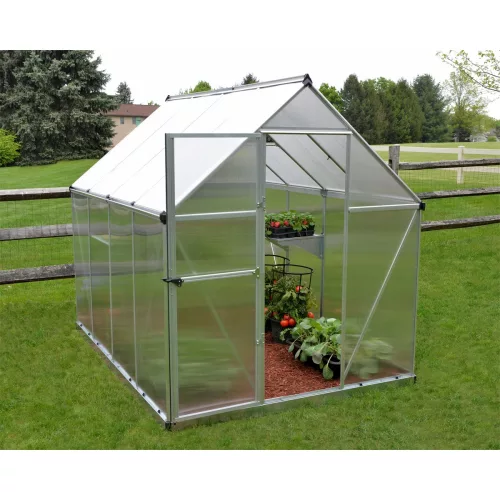 Palram Canopia Multiline 6x8 polikarbonát üvegház 246x185 cm, 4,63 m², alapkerettel