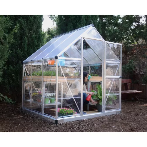 Palram Canopia Hybrid 6x6 polikarbonát üvegház 185x185 cm, 3,51 m², alapkerettel