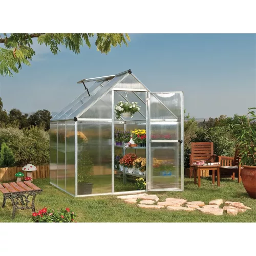 Palram Canopia Multiline 6x6 polikarbonát üvegház 185x185 cm, 3,52 m², alapkerettel