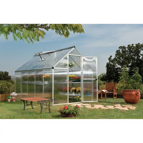 Palram Canopia Multiline 6x10 polikarbonát üvegház 305x185 cm, 5,74 m², alapkerettel