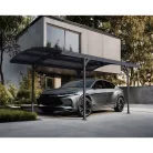 Palram Canopia Atlas 5000 fedett kocsibeálló 4,95x2,88 m, antracit, Suntuf Solar tetővel