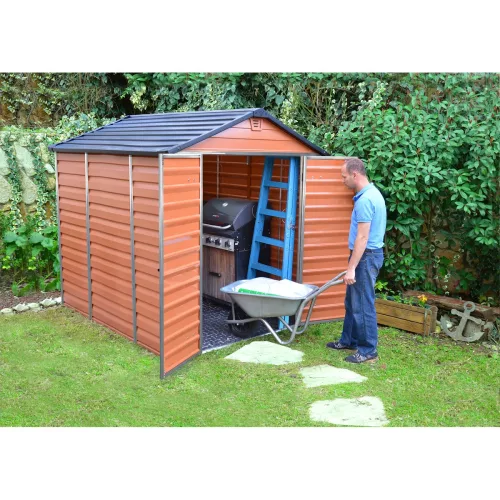 Palram Canopia Skylight 6x8 kerti tároló ház barna, 7,5 m³, polikarbonát, padlóval
