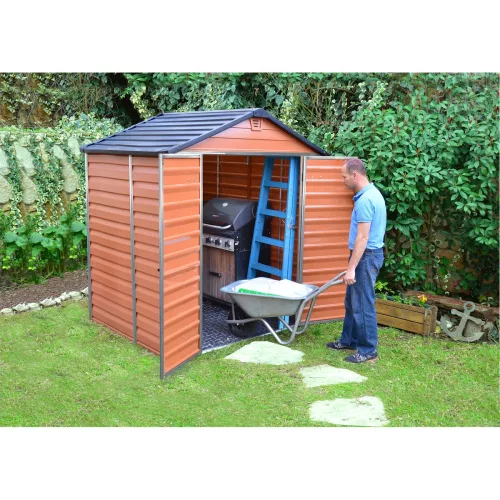 Palram Canopia Skylight 6x5 kerti tároló ház barna, 5 m³, polikarbonát, padlóval