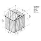 Palram Canopia Skylight 6x5 kerti tároló ház barna, 5 m³, polikarbonát, padlóval