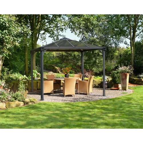 Palram Canopia Palermo 3000 kerti pavilon 295x295x276 cm, 9 m², szellőzőnyílással