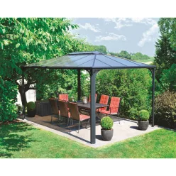   Palram Canopia Martinique 4300 kerti pavilon 430x295 cm, 10,9 m², antracit, polikarbonát tető
