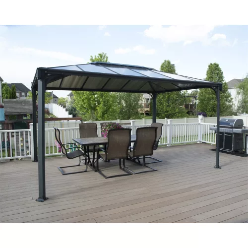 Palram Canopia Martinique 4300 kerti pavilon 430x295 cm, 10,9 m², antracit, polikarbonát tető