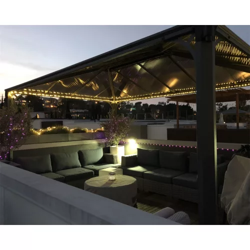 Palram Canopia Martinique 4300 kerti pavilon 430x295 cm, 10,9 m², antracit, polikarbonát tető