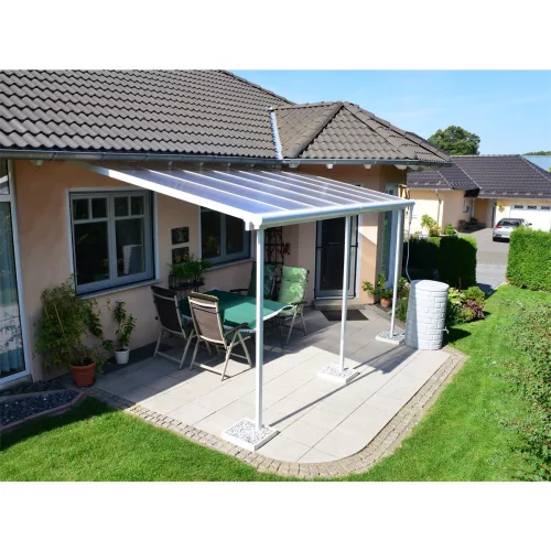 Palram Canopia Sierra 4200 pergola teraszfedő 3x4,25 m, fehér, világos polikarbonát tetővel