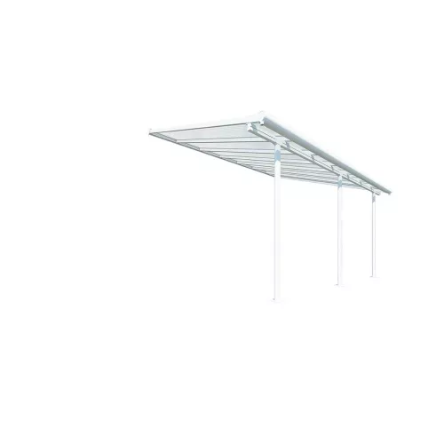 Palram Canopia Sierra 4200 pergola teraszfedő 3x4,25 m, fehér, világos polikarbonát tetővel