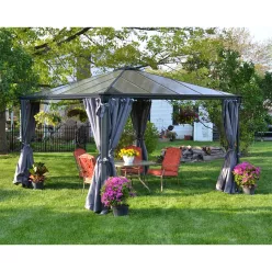  Palram Canopia Palermo 3600 kerti pavilon 360x360x290 cm, 13 m², szellőzőnyílással