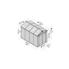Palram Canopia Skylight 6x10 kerti tároló ház barna, 10,6 m³, polikarbonát, padlóval