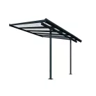 Palram Canopia Sierra 3000 pergola teraszfedő 3x3 m, antracit, világos polikarbonát tetővel