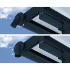 Palram Canopia Sierra 3000 pergola teraszfedő 3x3 m, antracit, világos polikarbonát tetővel