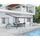 Palram Canopia Sierra 5400 pergola teraszfedő 3x5,46 m, antracit, világos polikarbonát tetővel