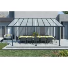 Palram Canopia Sierra 5400 pergola teraszfedő 3x5,46 m, antracit, világos polikarbonát tetővel