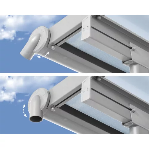 Palram Canopia Sierra 5400 pergola teraszfedő 3x5,46 m, fehér, világos polikarbonát tetővel