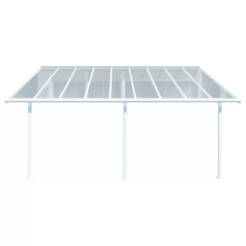 Palram Canopia Sierra 5400 pergola teraszfedő 3x5,46 m, fehér, világos polikarbonát tetővel