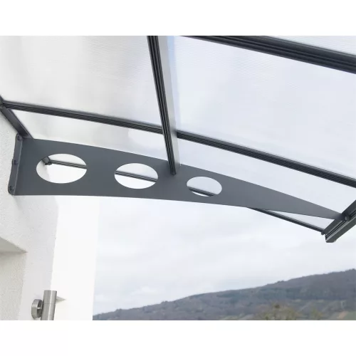 Palram Canopia Herald 2230 bővíthető bejárati előtető, 6 mm polikarbonát, 120 kg/m² hóteher