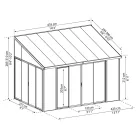 Palram Canopia Torino 3x4,25 télikert alumínium vázzal, tolóajtókkal, szürke