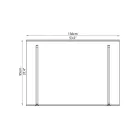 Palram Canopia Calisto 1350 bejárati előtető 136x95 cm, átlátszó panel, szürke szerkezet