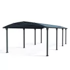 Palram Canopia Arcadia 8500 fedett kocsibeálló 8,58x3,59 m, 30,8 m², két autóhoz, antracit